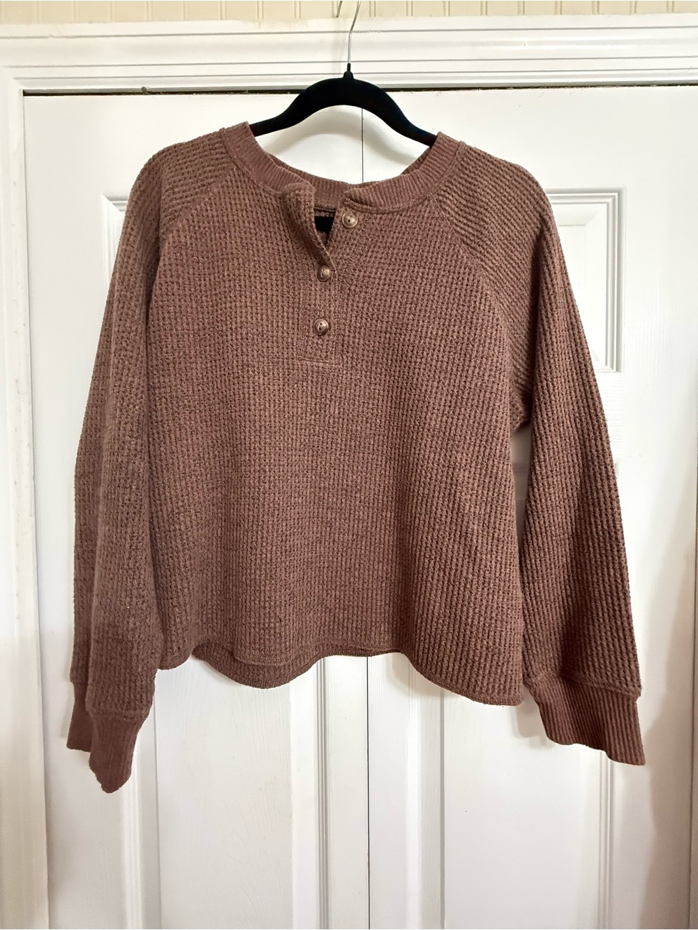 Women's Cozy Knit Henley Sweater